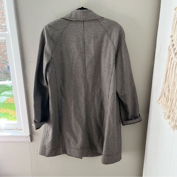 Worth Houndstooth Wool Blend Trenchcoat - Picture 6 of 8